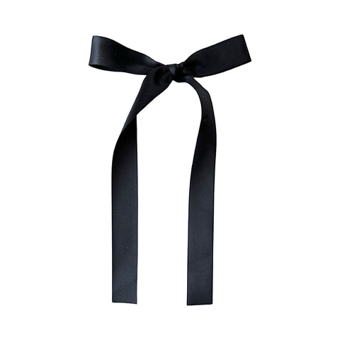 Black // Dainty Ribbon Bow