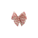 Pink and Cream Checker // Mini Fay Bow
