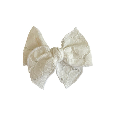 White Lace // Mini Fay Bow